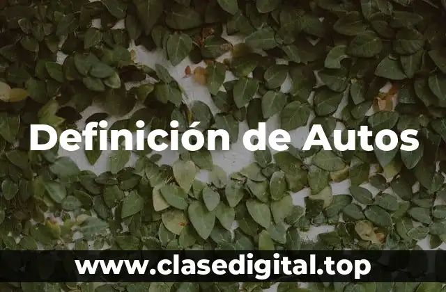 Definición de Autos