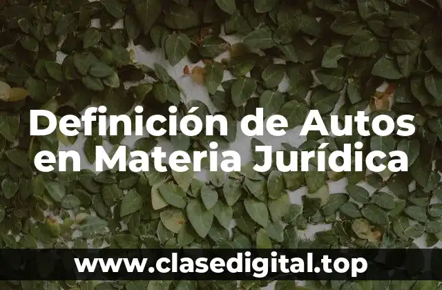 Definición Técnica de Auto