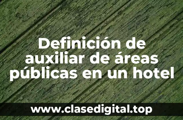 Definición de auxiliar de áreas públicas en un hotel