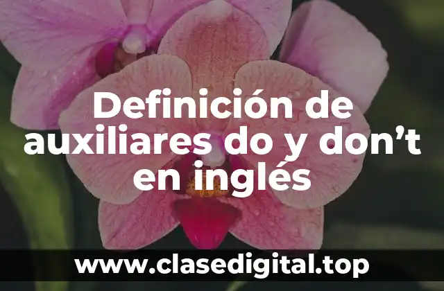 Definición de auxiliares do y don’t en inglés