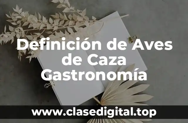 Definición de Aves de Caza Gastronomía