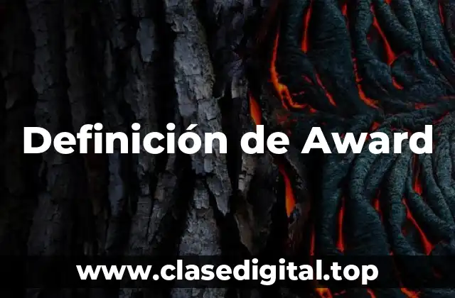Definición de Award