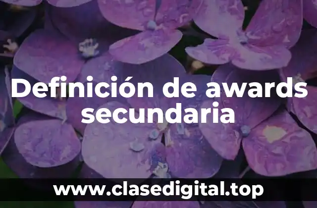 Definición de awards secundaria