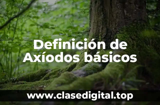 Definición de Axíodos básicos