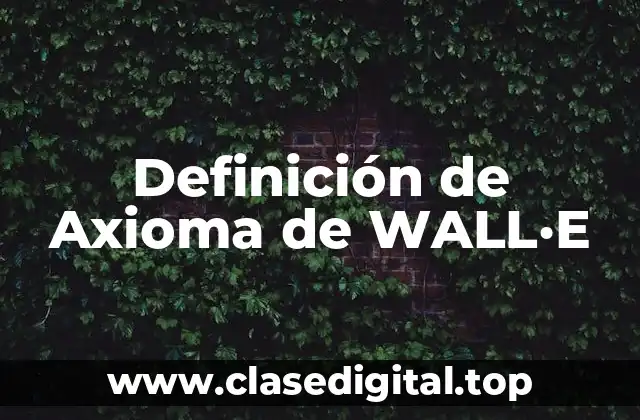 Definición de Axioma de WALL·E