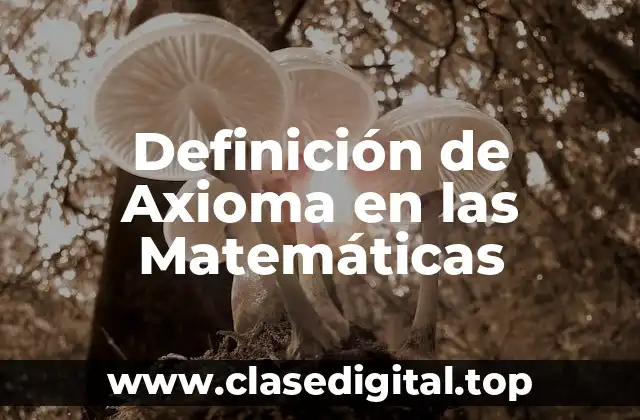 Definición de Axioma en las Matemáticas