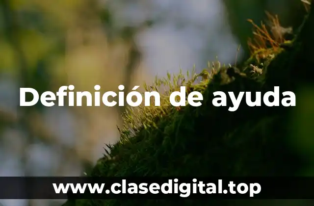 Definición de ayuda