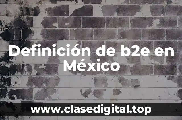 Definición de b2e en México