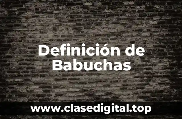 Definición de Babuchas