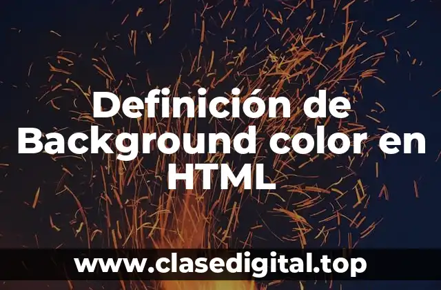 Definición de Background color en HTML