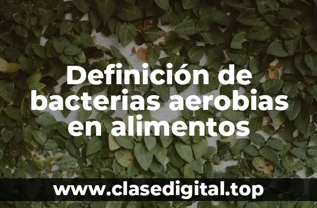 Definición de bacterias aerobias en alimentos