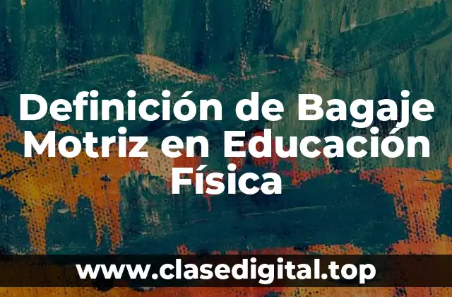 Definición de Bagaje Motriz en Educación Física