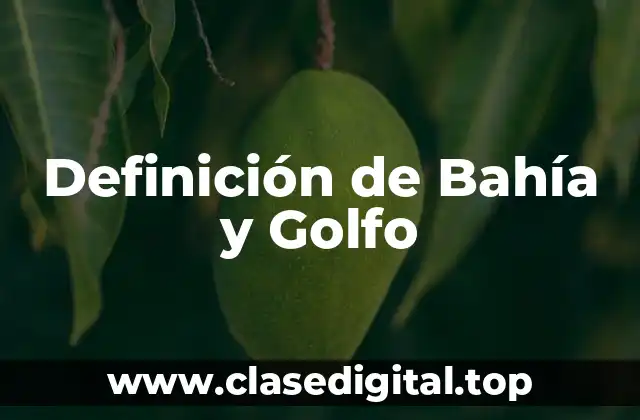 Definición de Bahía y Golfo