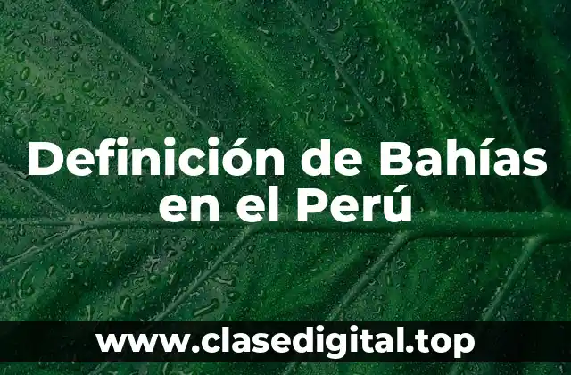 Ejemplos de Bahías en el Perú