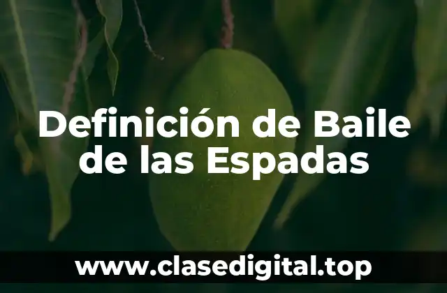 Definición de Baile de las Espadas