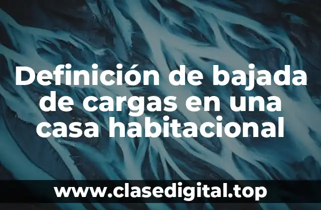 Ejemplos de bajada de cargas en una casa habitacional