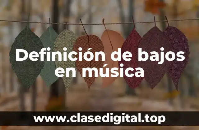 Definición de bajos en música