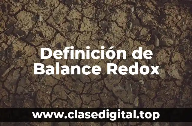 Ejemplos de balance redox