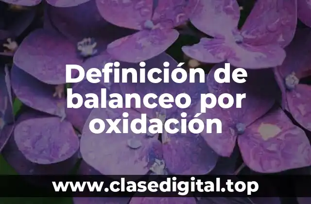 Ejemplos de balanceo por oxidación-reducción