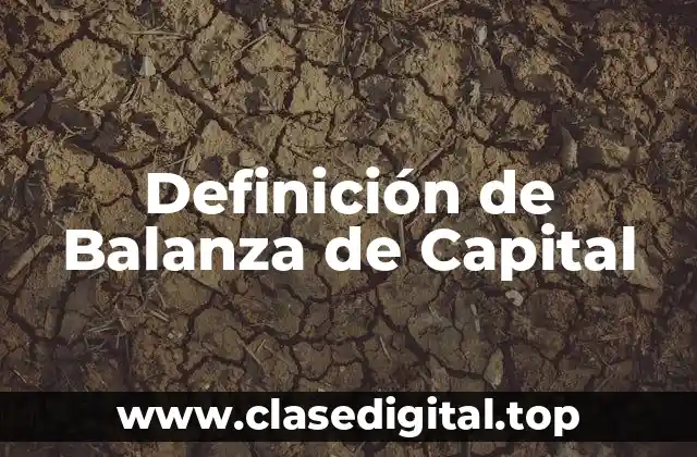 Definición técnica de Balanza de Capital