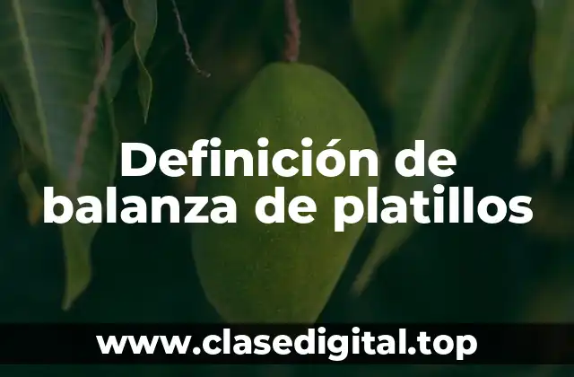 Definición de balanza de platillos