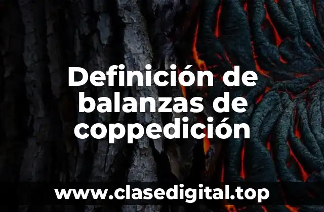 Definición de balanzas de coppedición