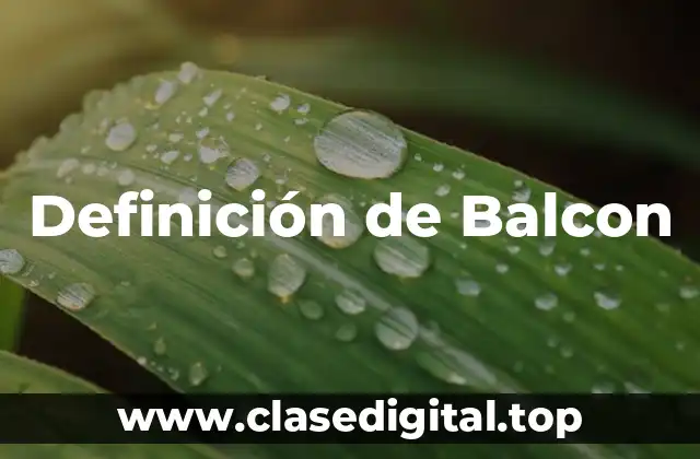 Definición de Balcon