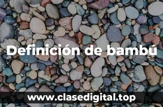 Definición de bambú