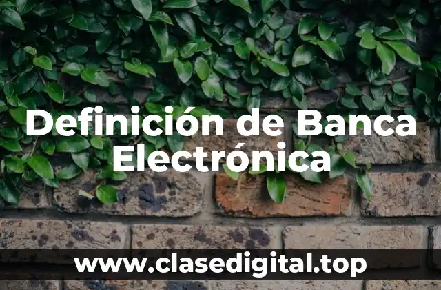 Definición de Banca Electrónica