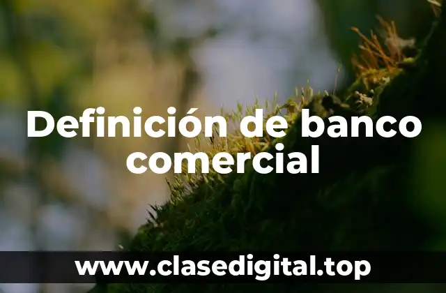 Definición de banco comercial