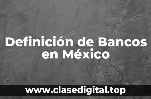 Definición técnica de Banco