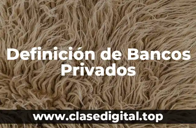 Definición técnica de Bancos Privados