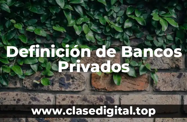 Definición de Bancos Privados