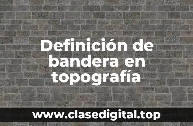 Definición de bandera en topografía