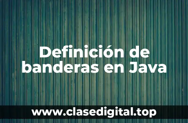 Definición de banderas en Java