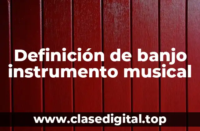 Definición de banjo instrumento musical