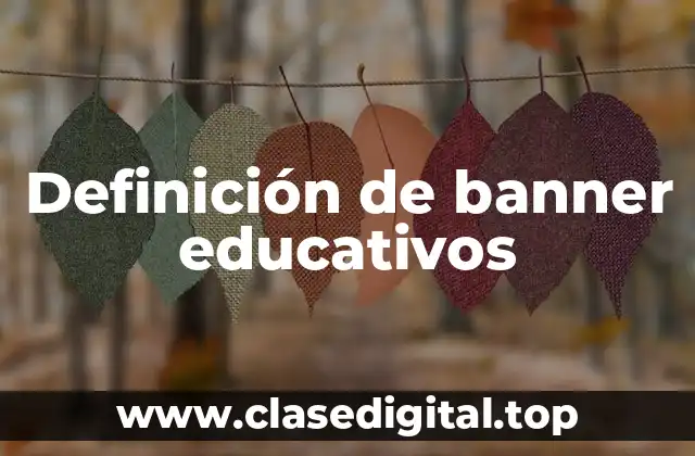 Definición de banner educativos