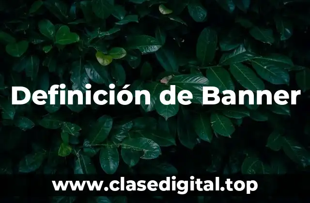 Definición de Banner