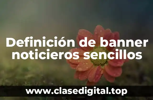 Definición de banner noticieros sencillos