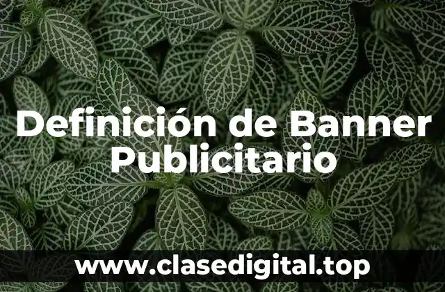 Definición técnica de Banner Publicitario