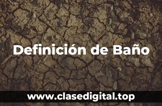 Definición técnica de Baño