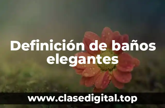 Ejemplos de baños elegantes