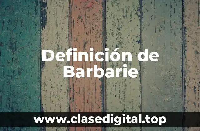 Definición técnica de barbarie