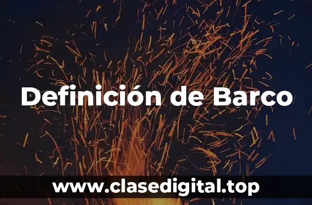 Definición de Barco