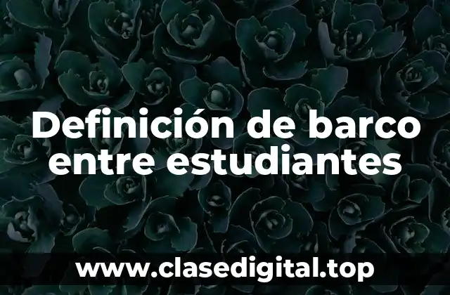 Definición de barco entre estudiantes