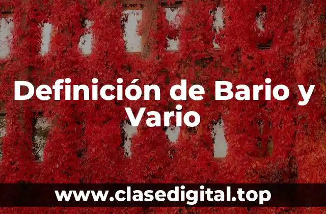 Definición de Bario y Vario