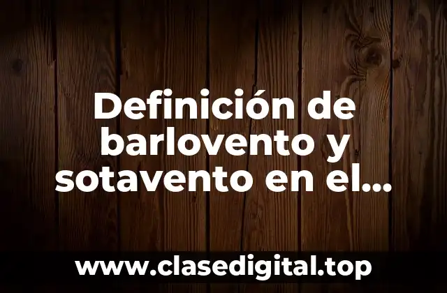 Definición de barlovento y sotavento en el arrecife