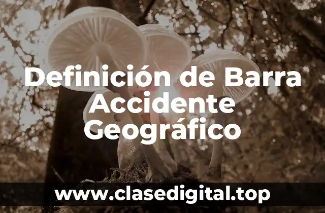 Definición de Barra Accidente Geográfico