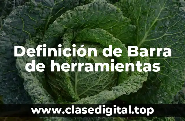 Definición de Barra de herramientas