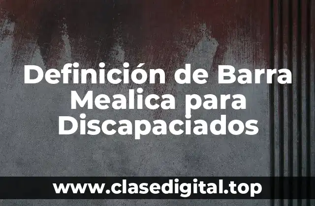 Definición de Barra Mealica para Discapaciados